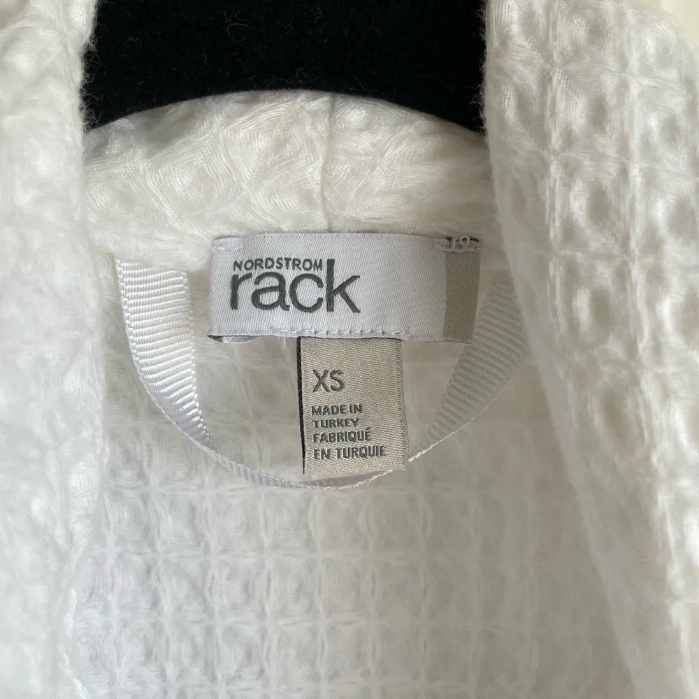 Nordstrom White Waffle-Knit Robe - Picture 2 of 5